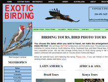 Tablet Screenshot of exoticbirding.com